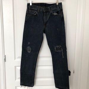 LEVI'S 505 cropped 'summer love' 100% cotton jeans